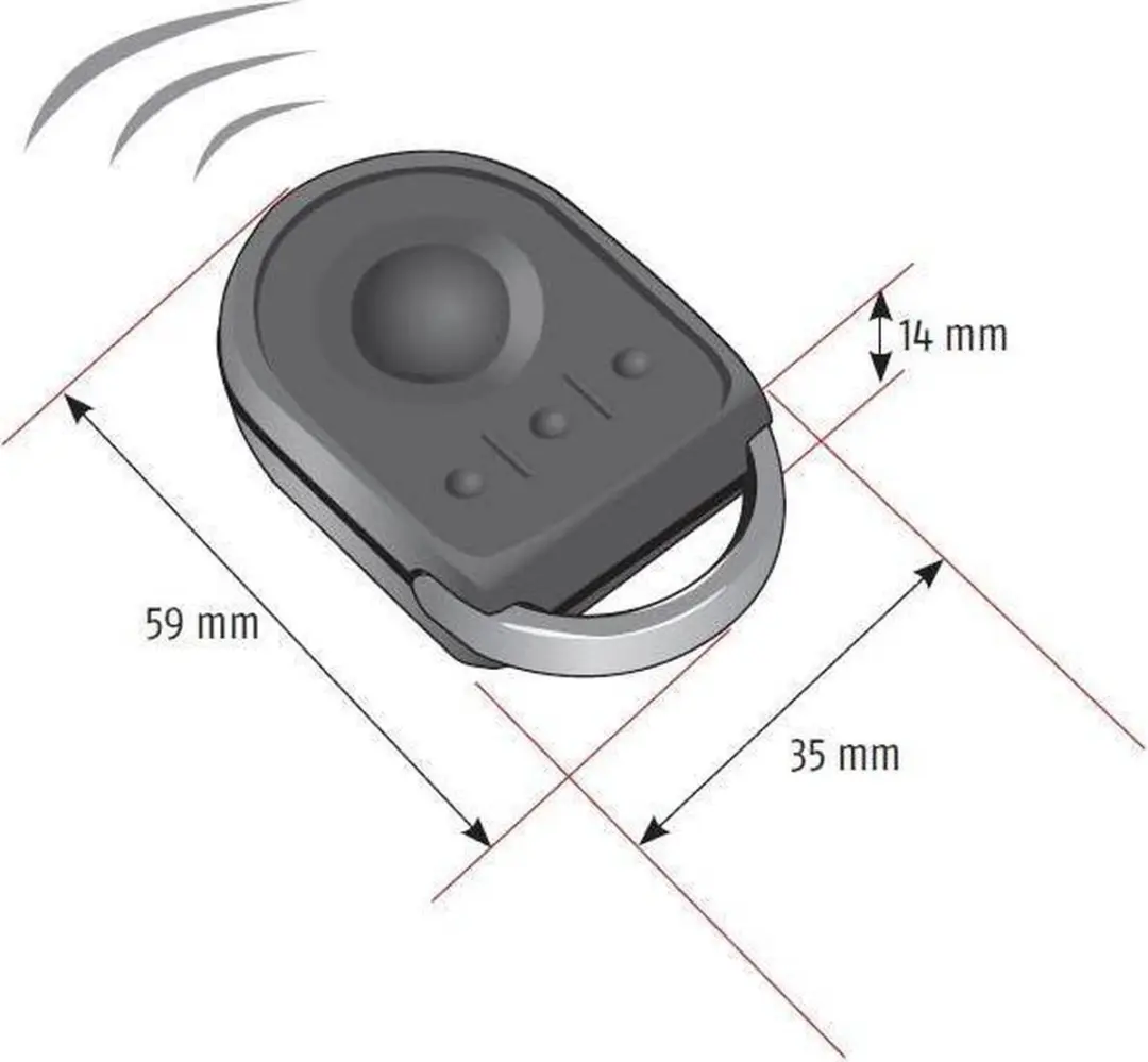 Somfy KeyGo RTS Handzender 4-kanaals - 1841064 - Zwart