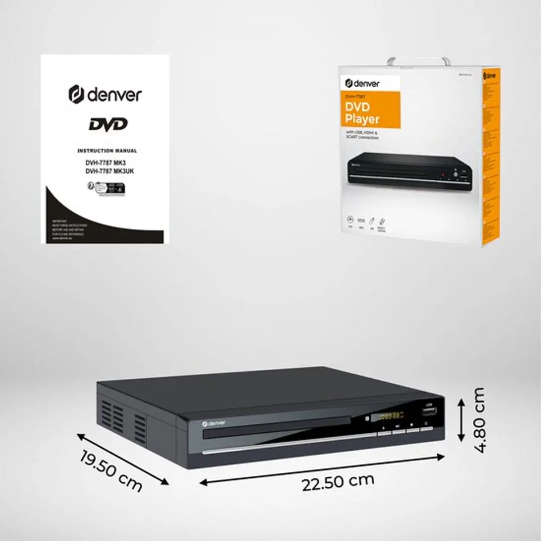 Denver DVDH7787 Bundel Speler - FULL HD - Zwart - afbeelding 6 van 6