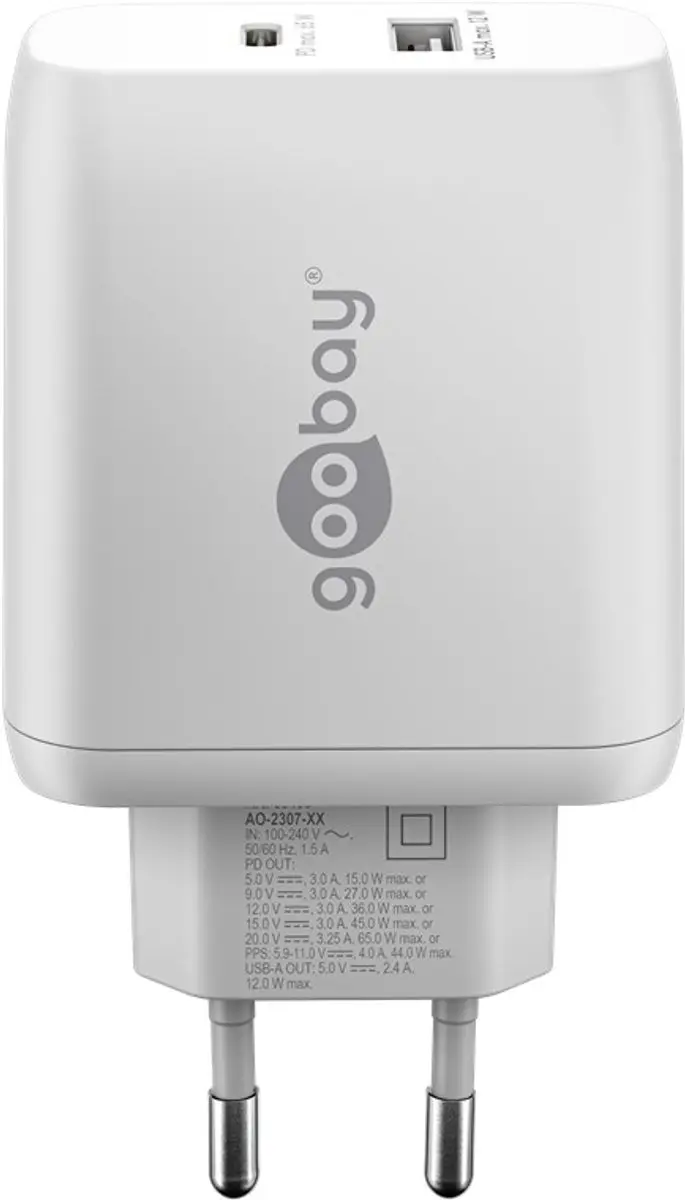 Goobay 65410 Universele USB-C Oplader 65W - Wit