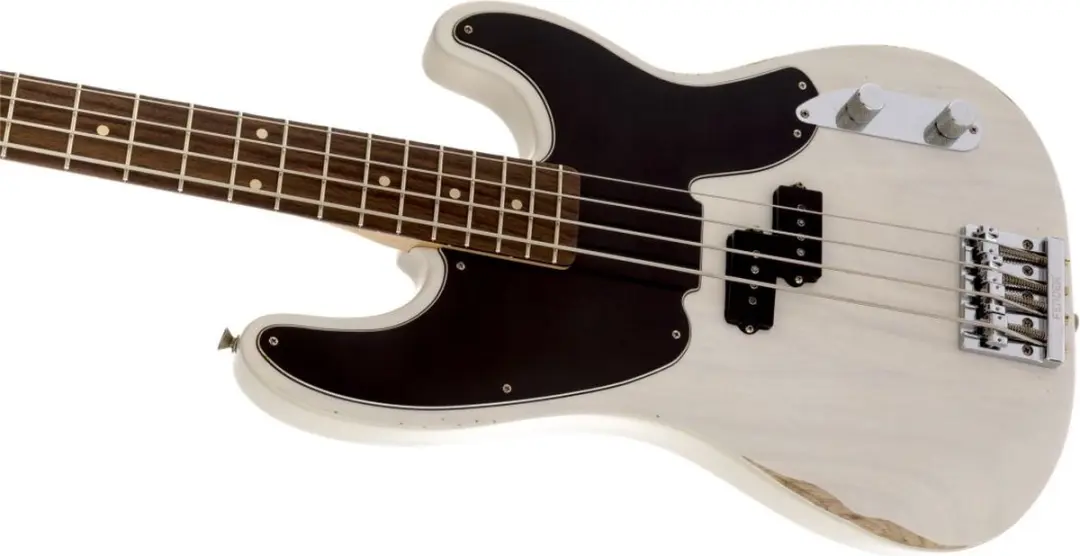 Fender AS Mike Dirnt Road Worn P-bas RW Elektrische Basgitaar - Wit Blonde