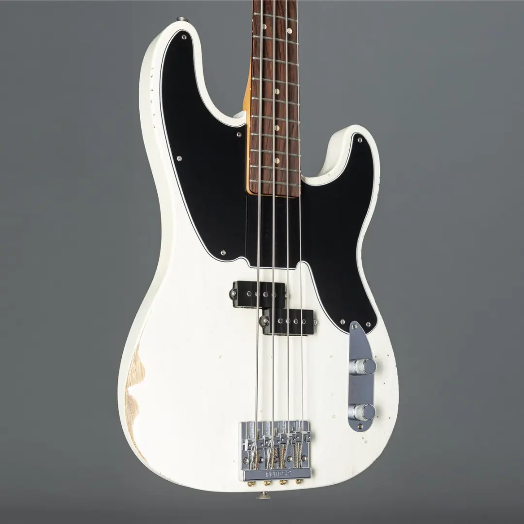 Fender AS Mike Dirnt Road Worn P-bas RW Elektrische Basgitaar - Wit Blonde