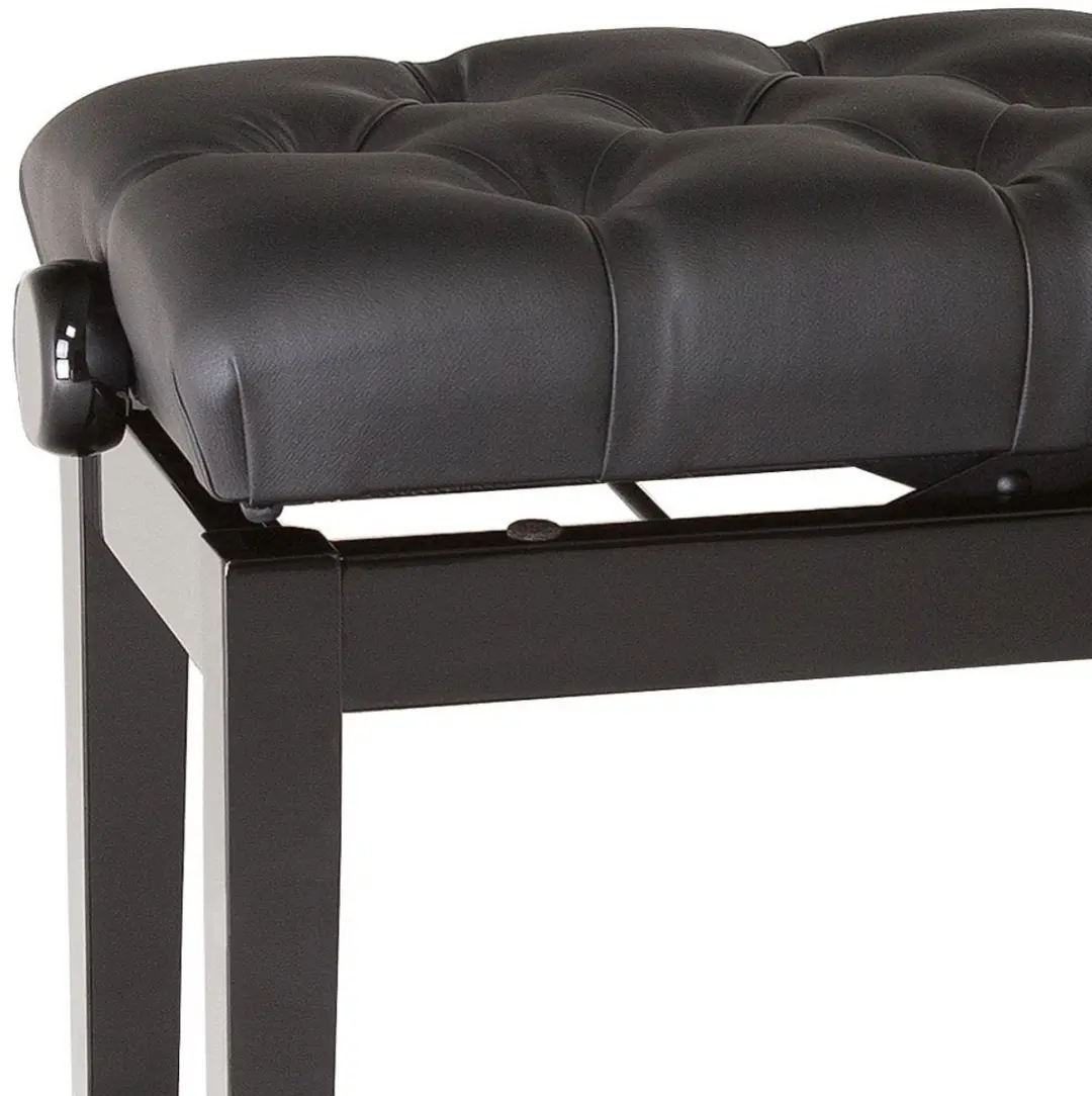 König & Meyer 13981 Piano Bench - Chesterfield Leder - Zwart