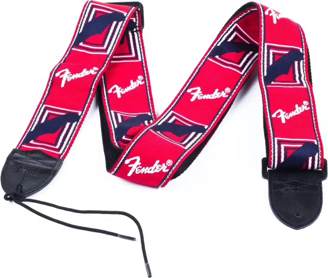 Fender Gitaarband Monogram 2 inch Rood/Wit/Blauw
