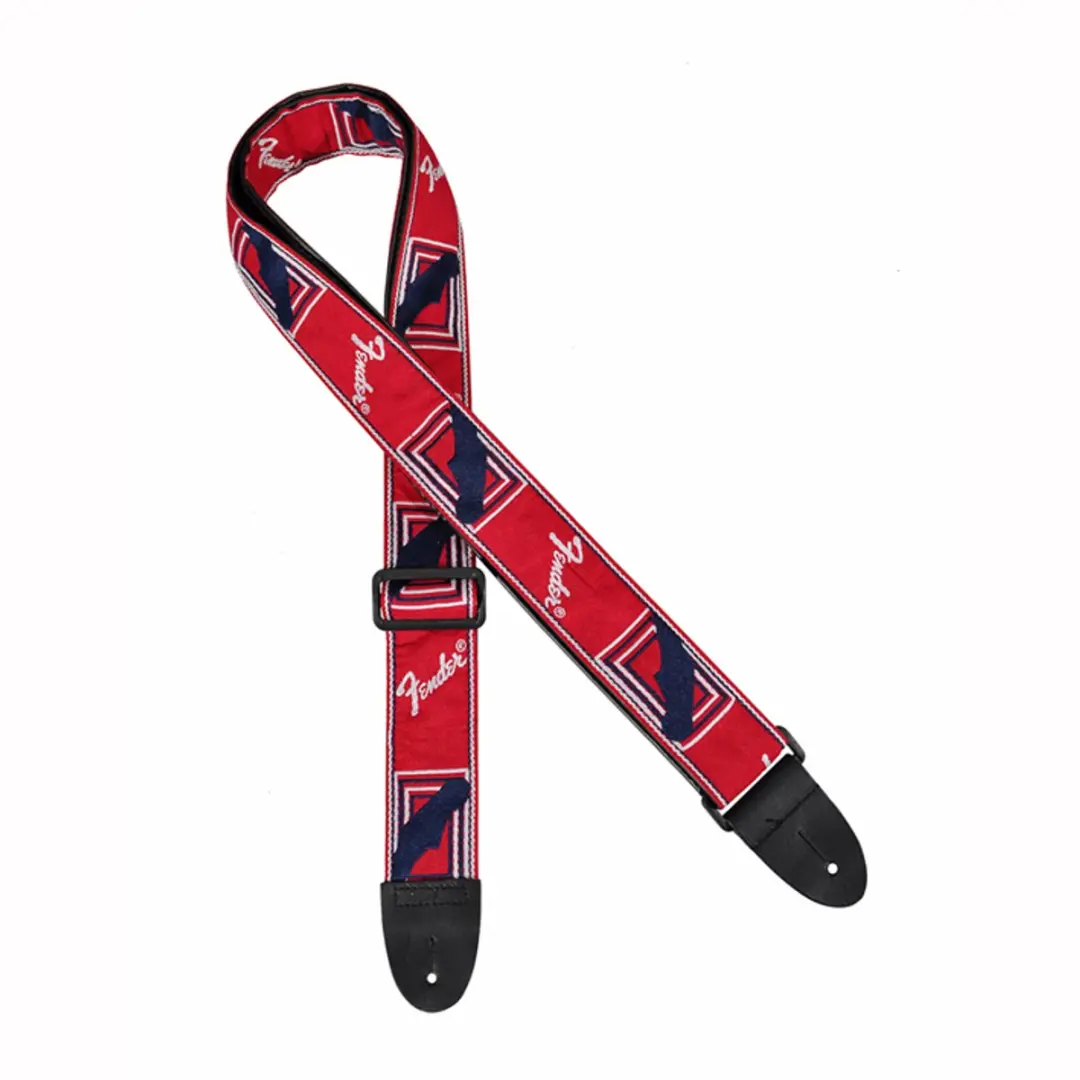 Fender Gitaarband Monogram 2 inch Rood/Wit/Blauw