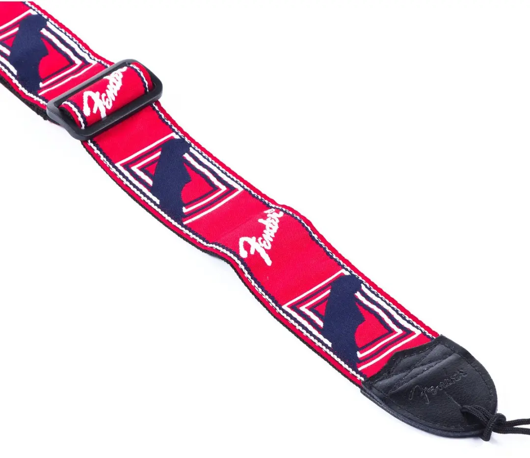 Fender Gitaarband Monogram 2 inch Rood/Wit/Blauw