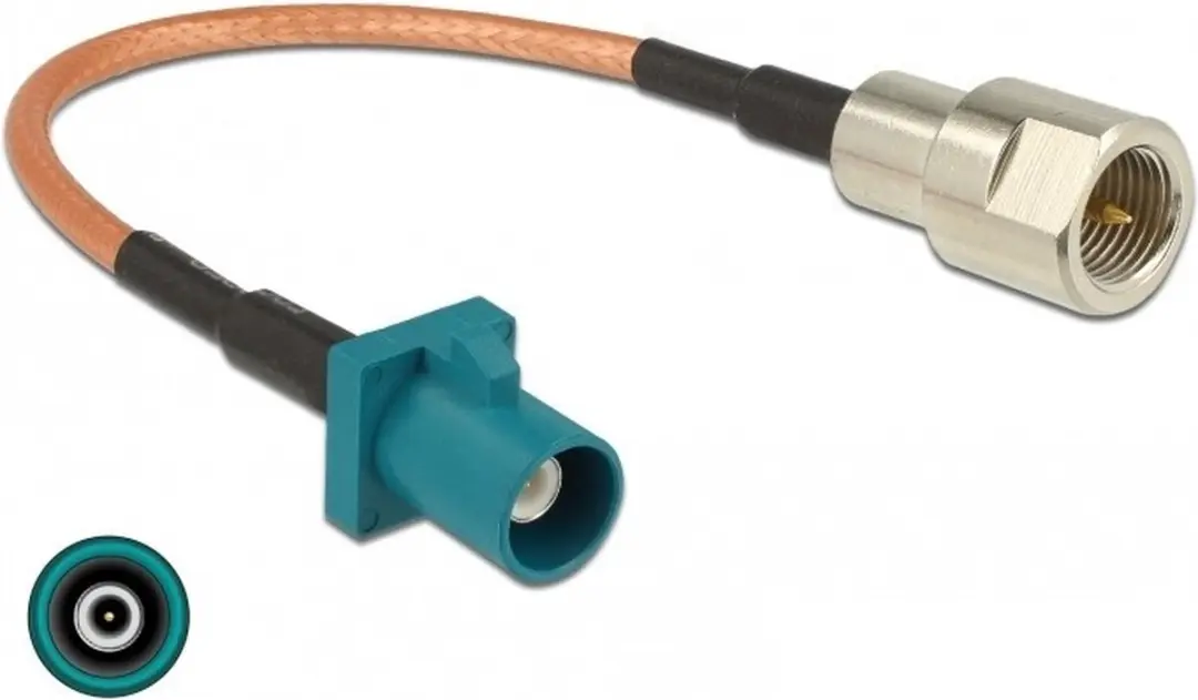 Delock Fakra Z - FME Adapterkabel RG316 50 Ohm - 0,15m - Transparant
