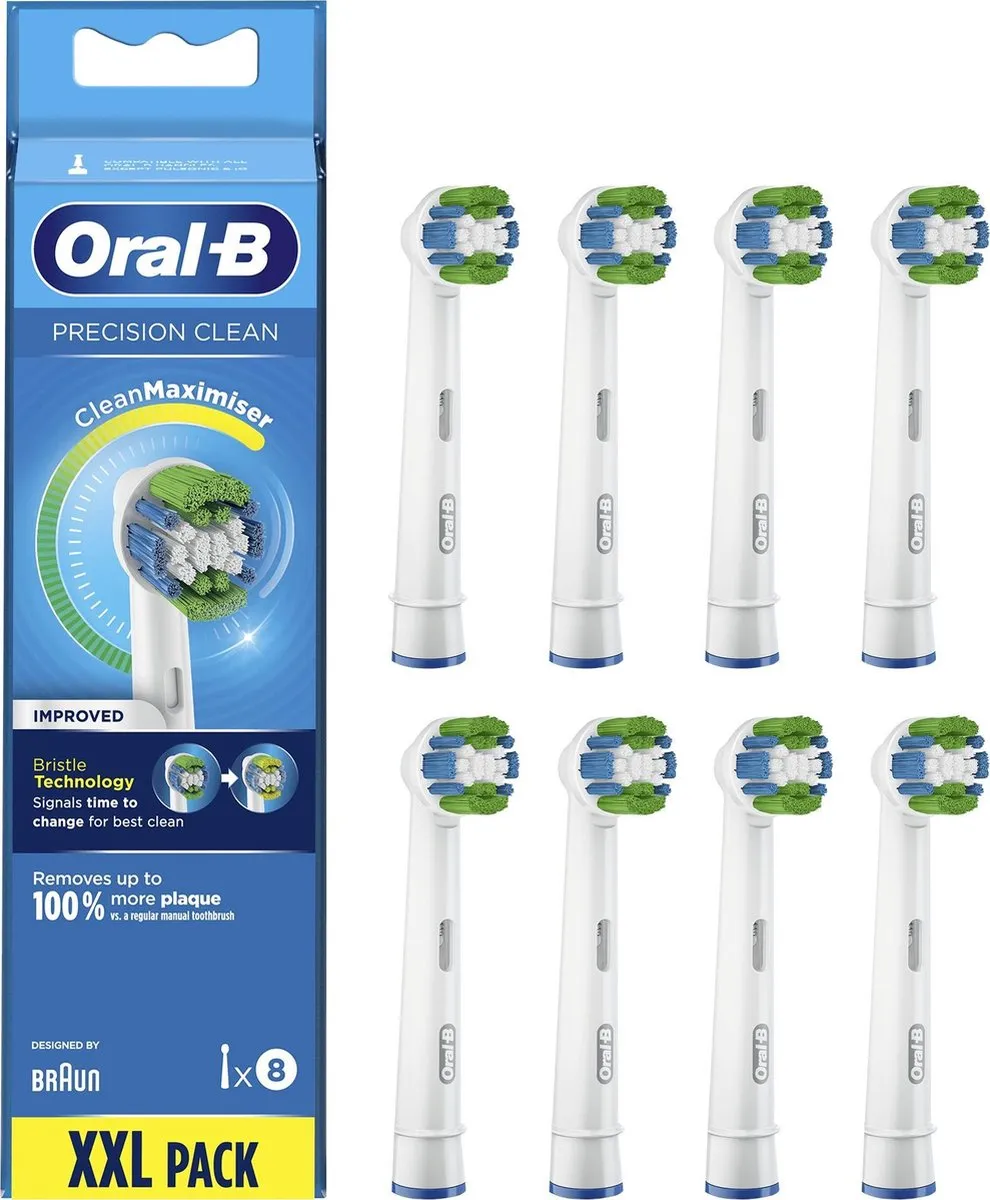 Oral-B Precision Clean Opzetborstels - 8 Stuks - Groen/Wit