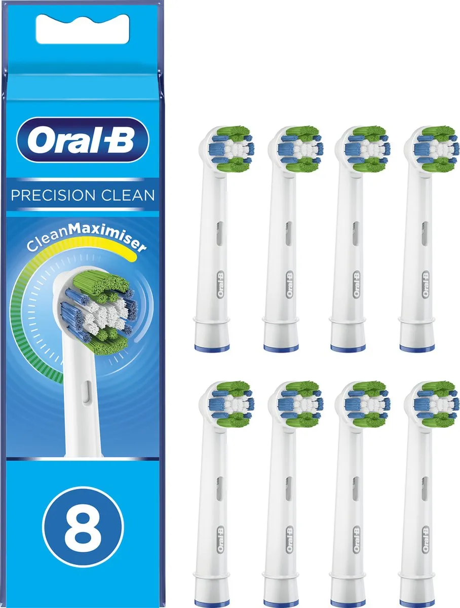 Oral-B Precision Clean Opzetborstels - 8 Stuks - Groen/Wit