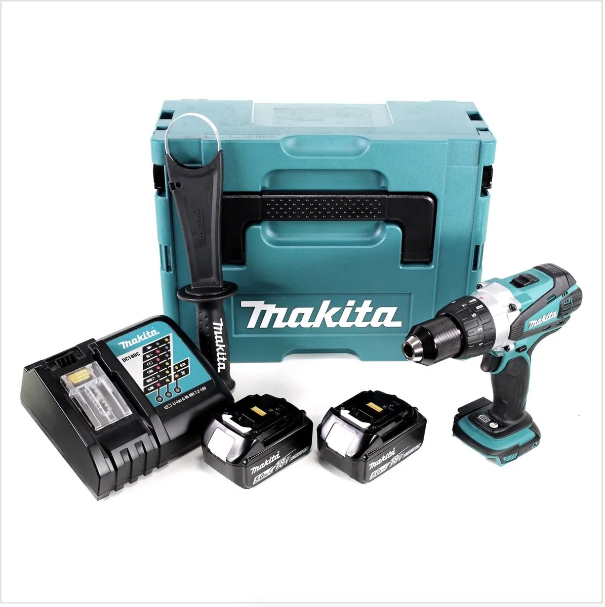 Makita DDF458RTJ 18V Accuboormachine - 91Nm - 2x 5.0Ah - Makpac - afbeelding 3 van 5
