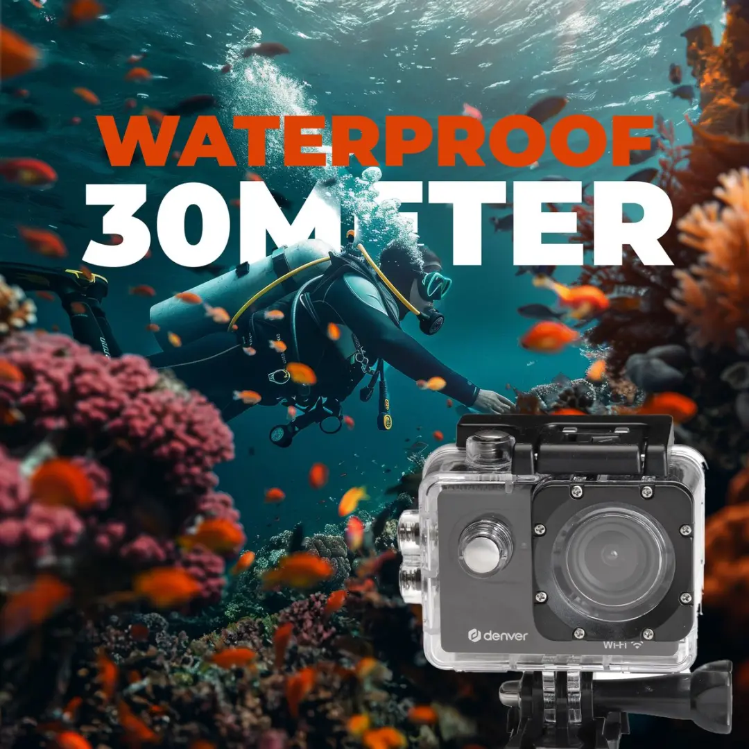 Denver ACW5054 Action Camera 12MP - Full HD - WiFi - 30m Waterdicht - Zwart