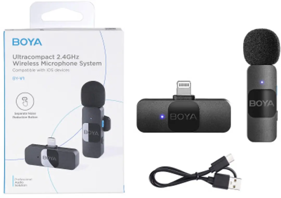 Boya BY-V1 V2.0 Microfoon - Zwart - afbeelding 6 van 6