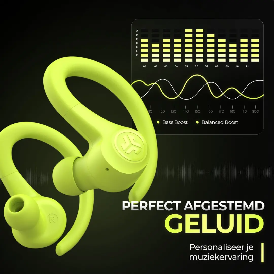 JLab Go Sport IEUEBGAIRSPRTRYEL124 Draadloze Oordopjes - Geel