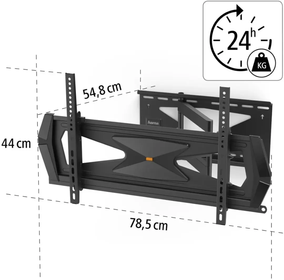 Hama Pro TV Beugel 00220863 - Draai & Kantel - 37-80" - 40kg - VESA 600x400