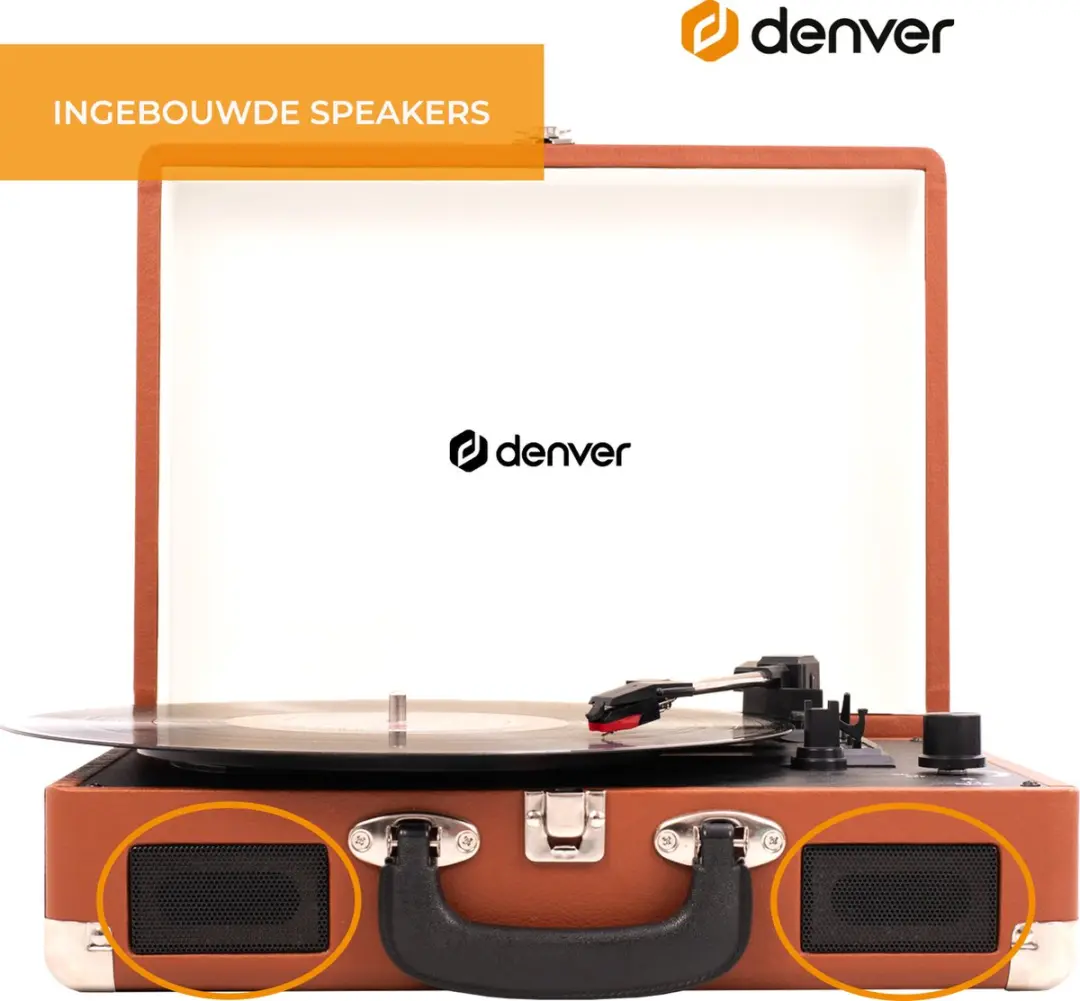 Denver VPL120 Platenspeler - Bruin