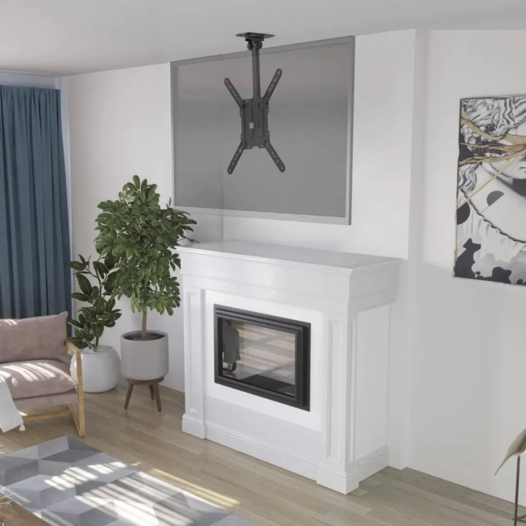 Hama 00220877 TV-beugel Plafond - 65" - Kantelbaar & Zwenkbaar - 40kg - Zwart