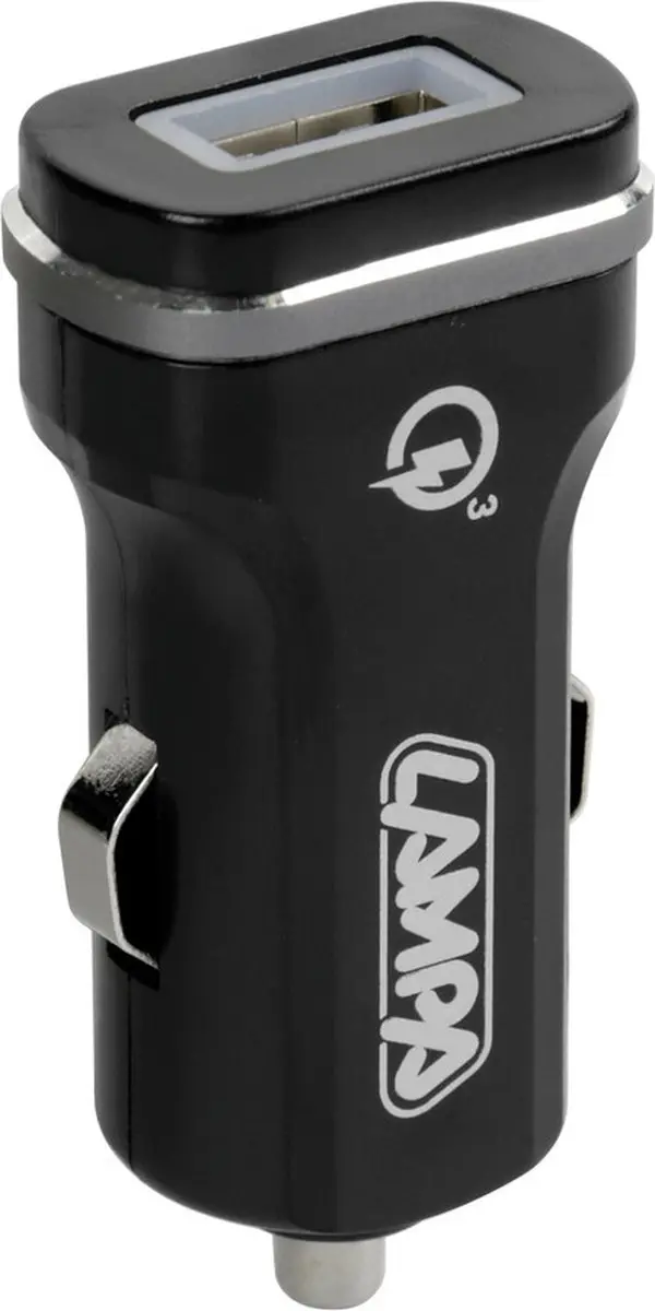 Lampa Autolader USB 1 Poort PD 18W - 12/24V - Zwart