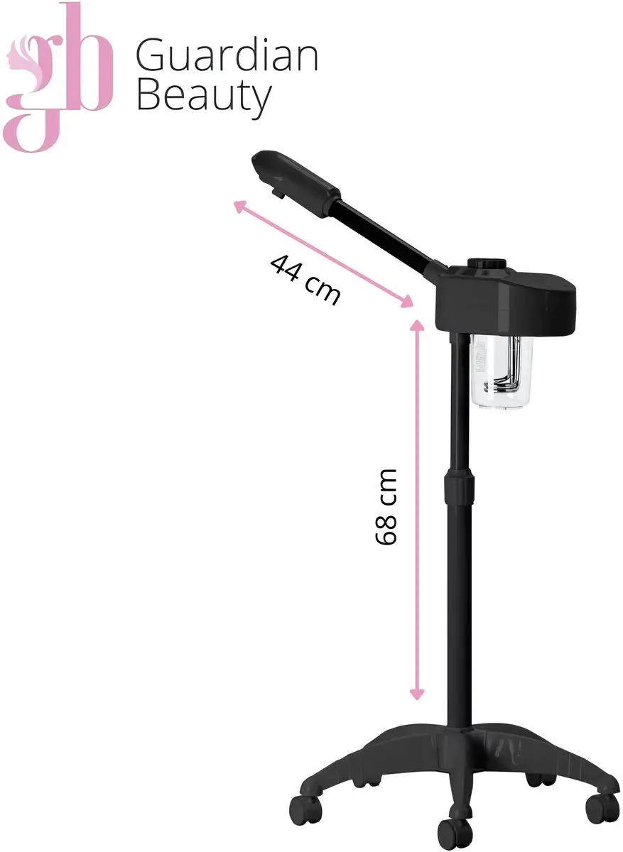 Guardian Beauty Gezichtsstomer - Met Lamp - Zwart