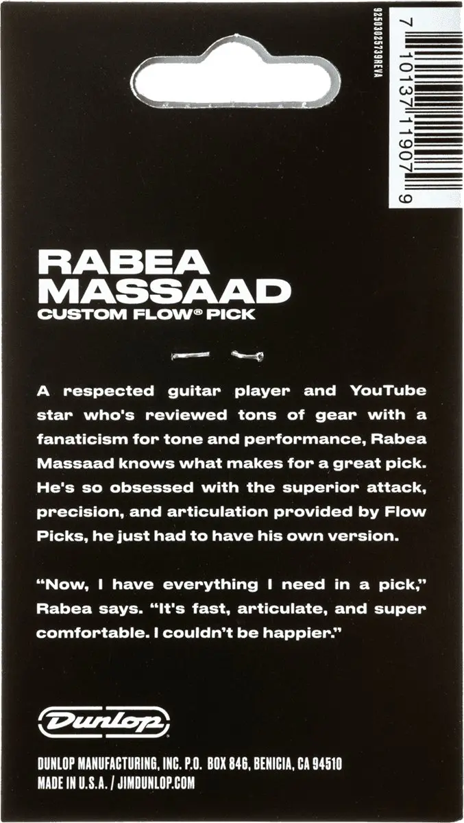 Dunlop Rabea Massaad Flow Plectrum 1,0mm - Zwart