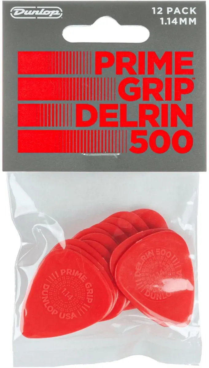 Dunlop 450P1.14 Delrin Prime Grip Plectrumset 1,14mm