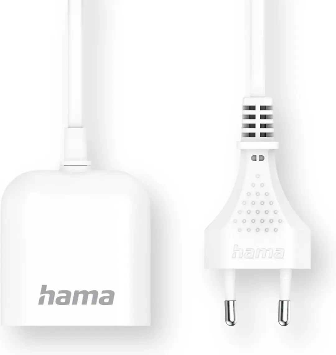 Hama USB-Netadapter 2x USB-A 2,4A - 1,9m Kabel - Wit