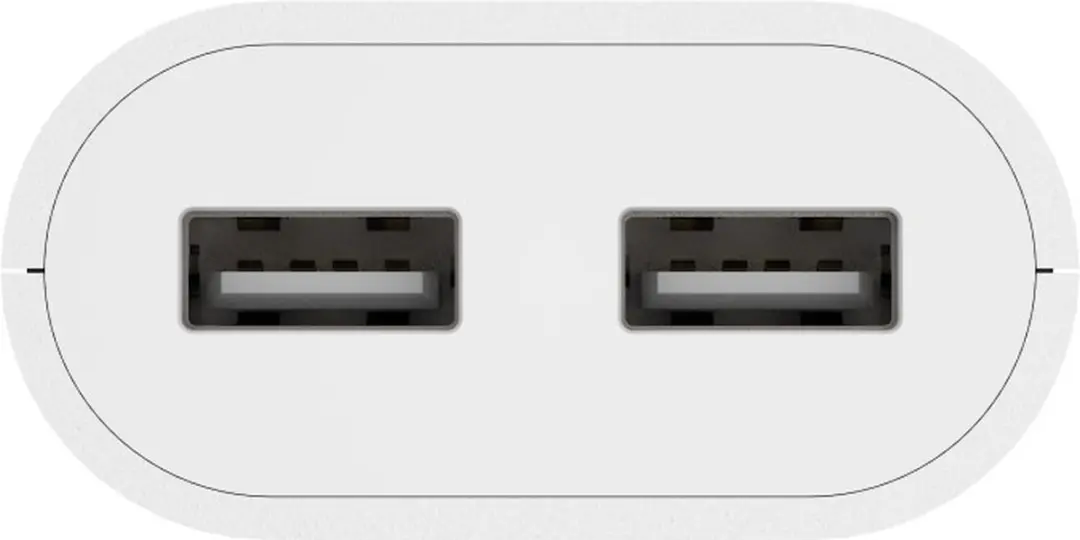 Hama USB-Netadapter 2x USB-A 2,4A - 1,9m Kabel - Wit