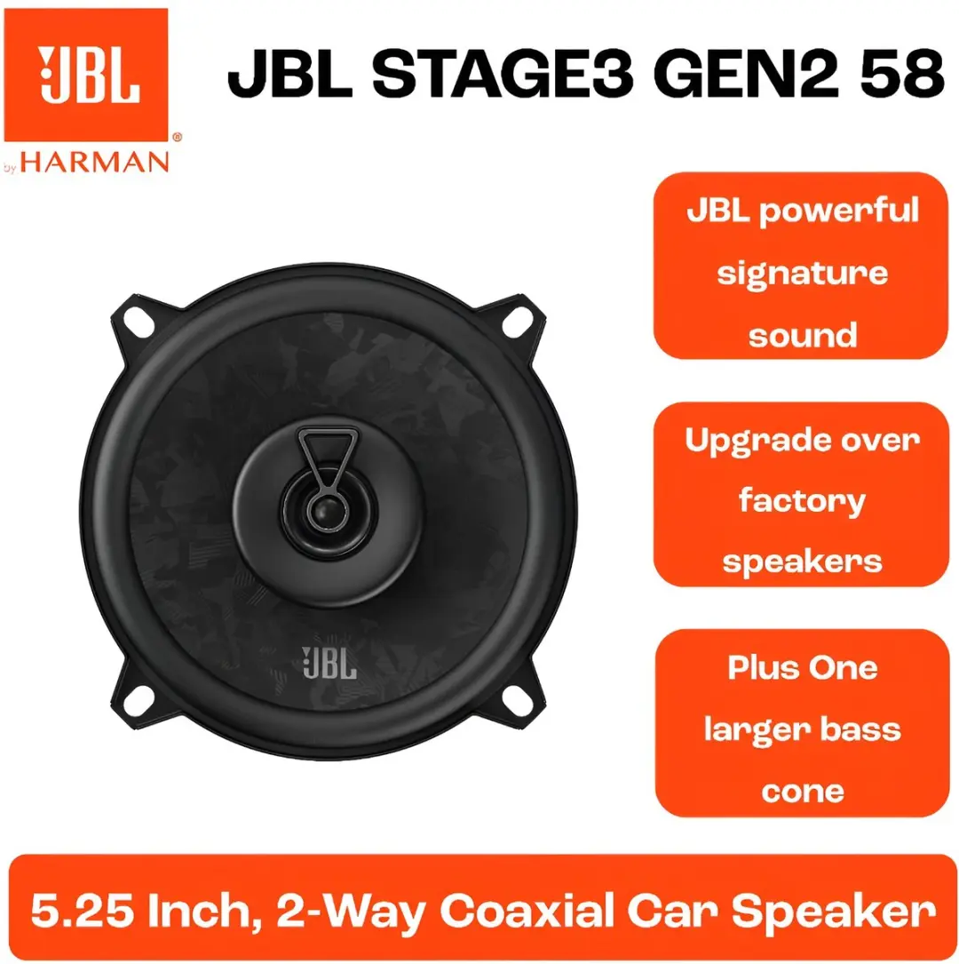 JBL Stage3 58 Autospeakers 130mm - 60W RMS - Zwart - afbeelding 6 van 6