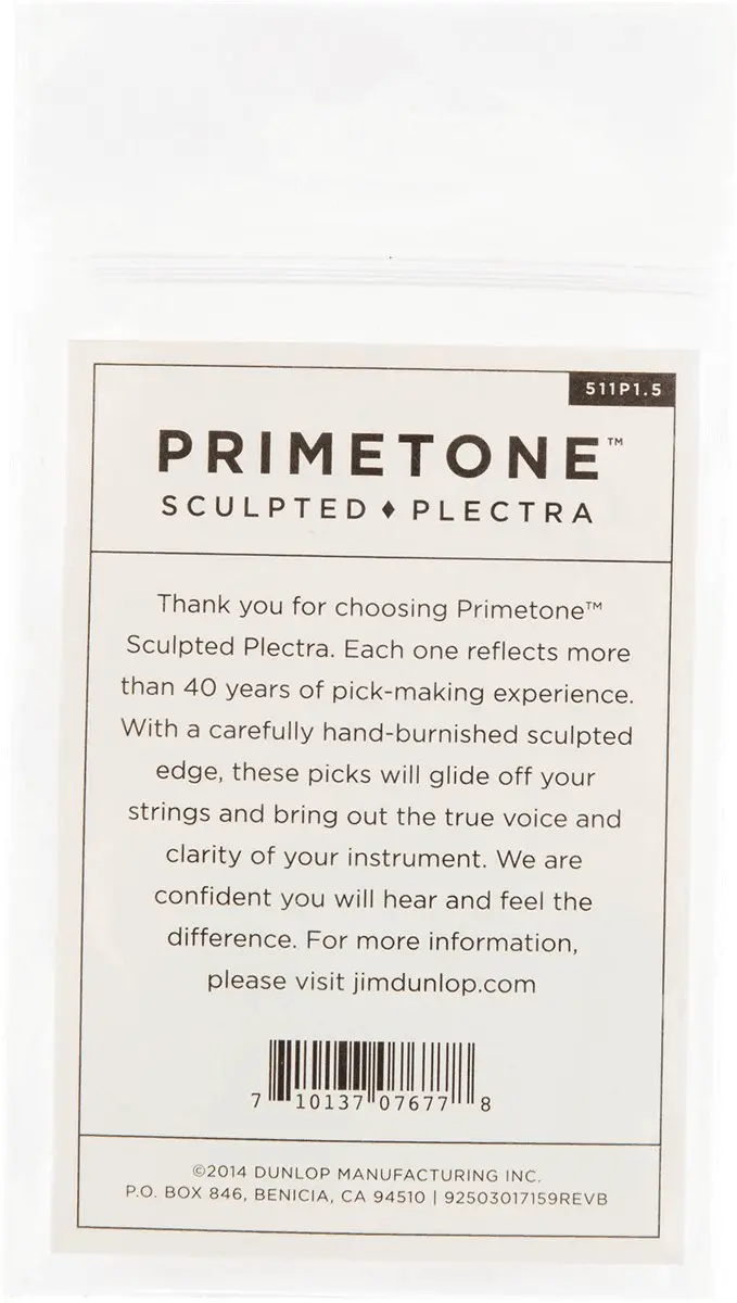 Dunlop Jim Dunlop Primetone Plectrum 1.50mm - 3 Stuks