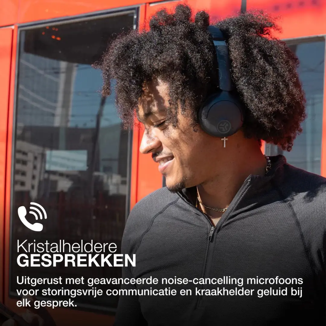 JLab Go Lux ANC IEUHBGOLUXANCRGPH93 Koptelefoon - 70 Uur - Zwart