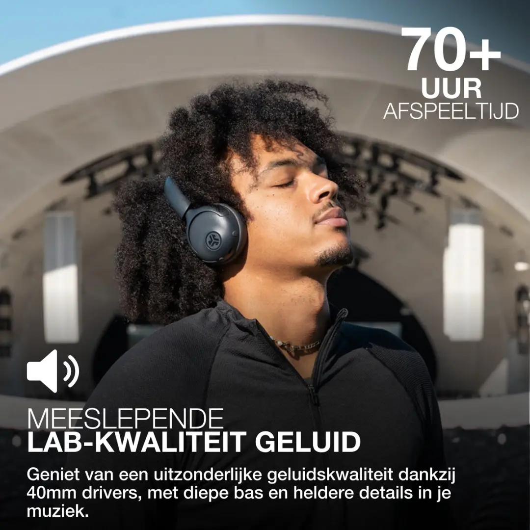 JLab Go Lux ANC IEUHBGOLUXANCRGPH93 Koptelefoon - 70 Uur - Zwart - afbeelding 6 van 6