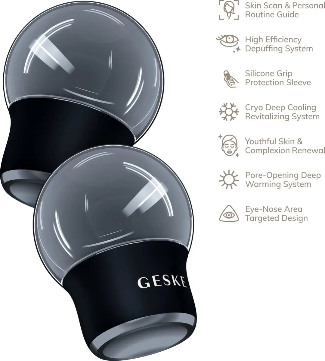 GESKE GK000701BK01 SmartAppGuided Massager 7-in-1 - Zwart