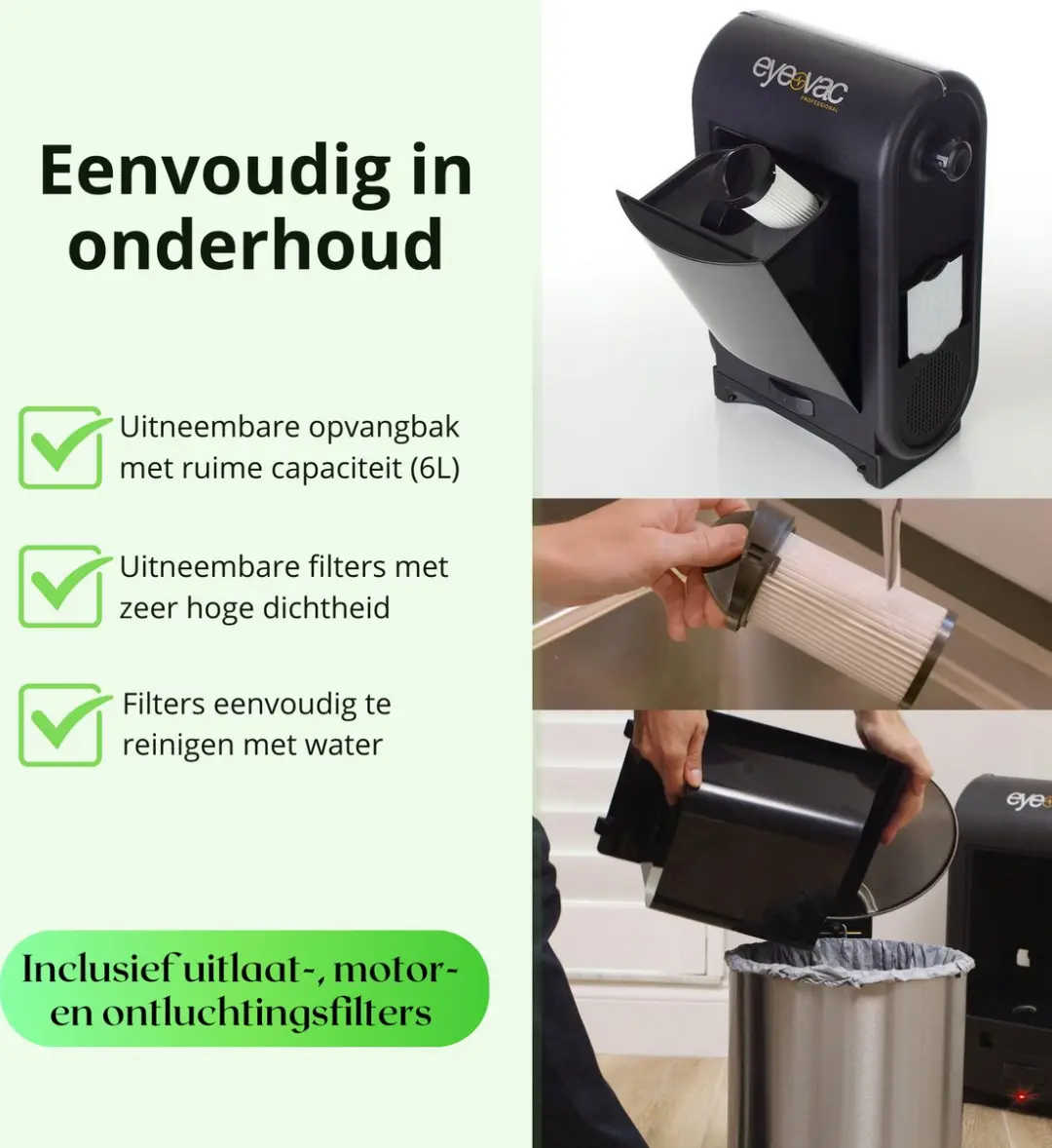 Sibel Eye-Vac Haarstofzuiger 1400W - 6L - Kapsalon - afbeelding 6 van 6