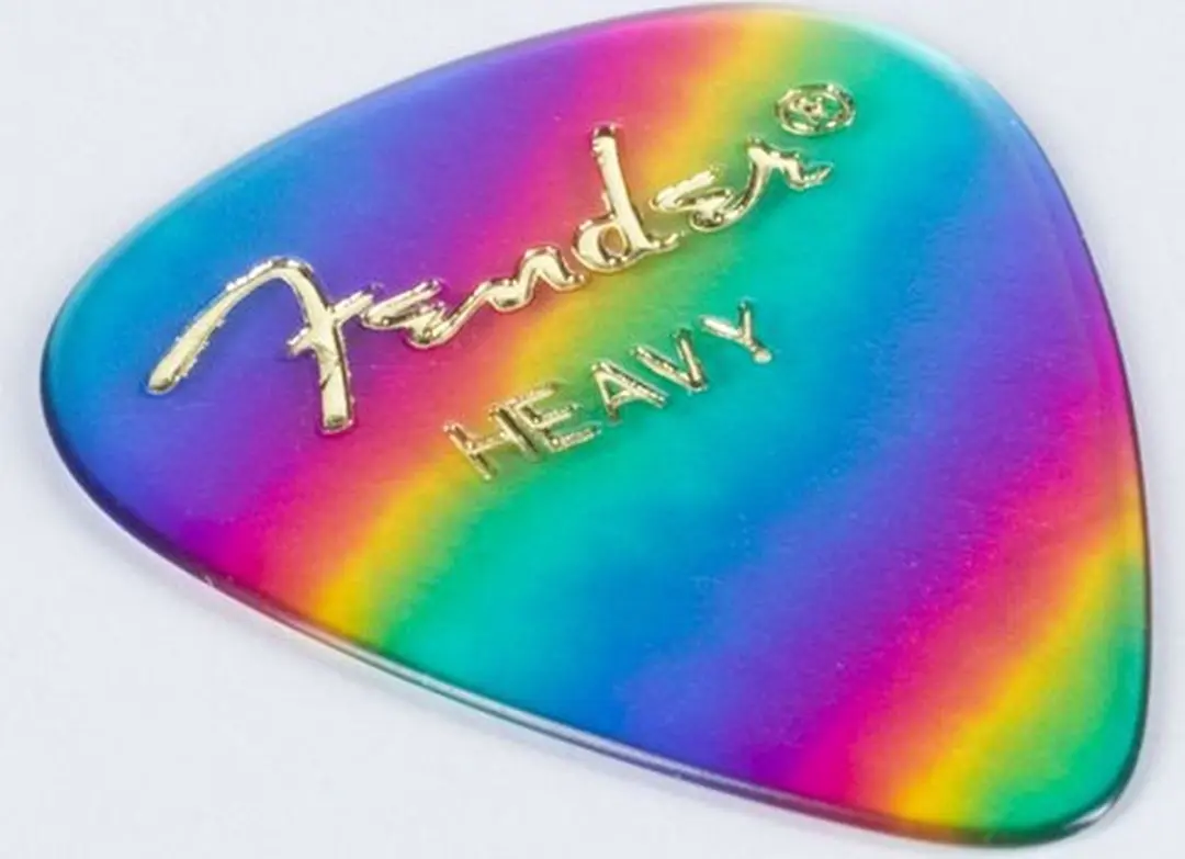 Fender 351 Rainbow Heavy Plectrum Set - 12 Stuks