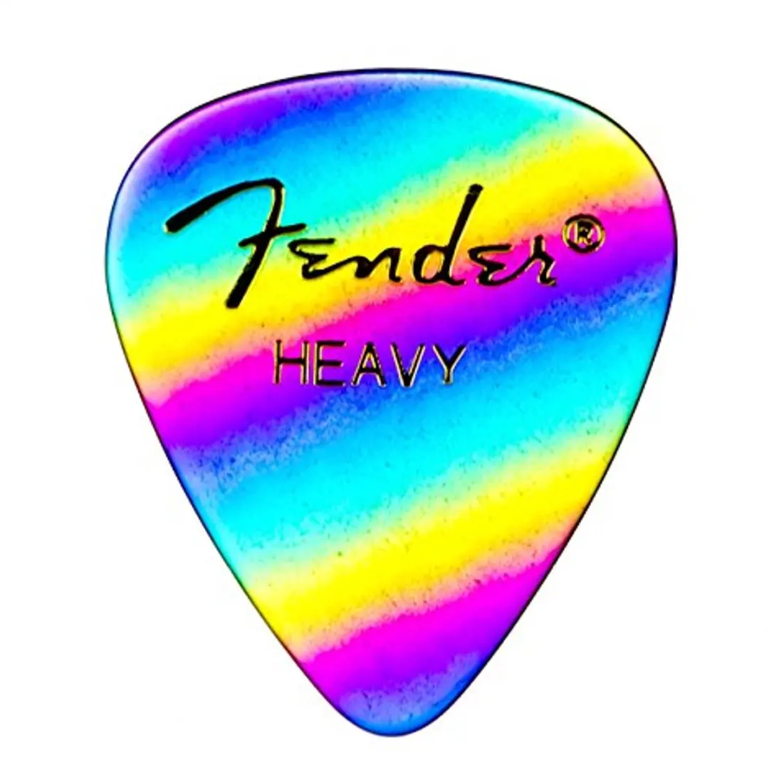 Fender 351 Rainbow Heavy Plectrum Set - 12 Stuks