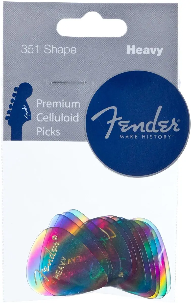Fender 351 Rainbow Heavy Plectrum Set - 12 Stuks