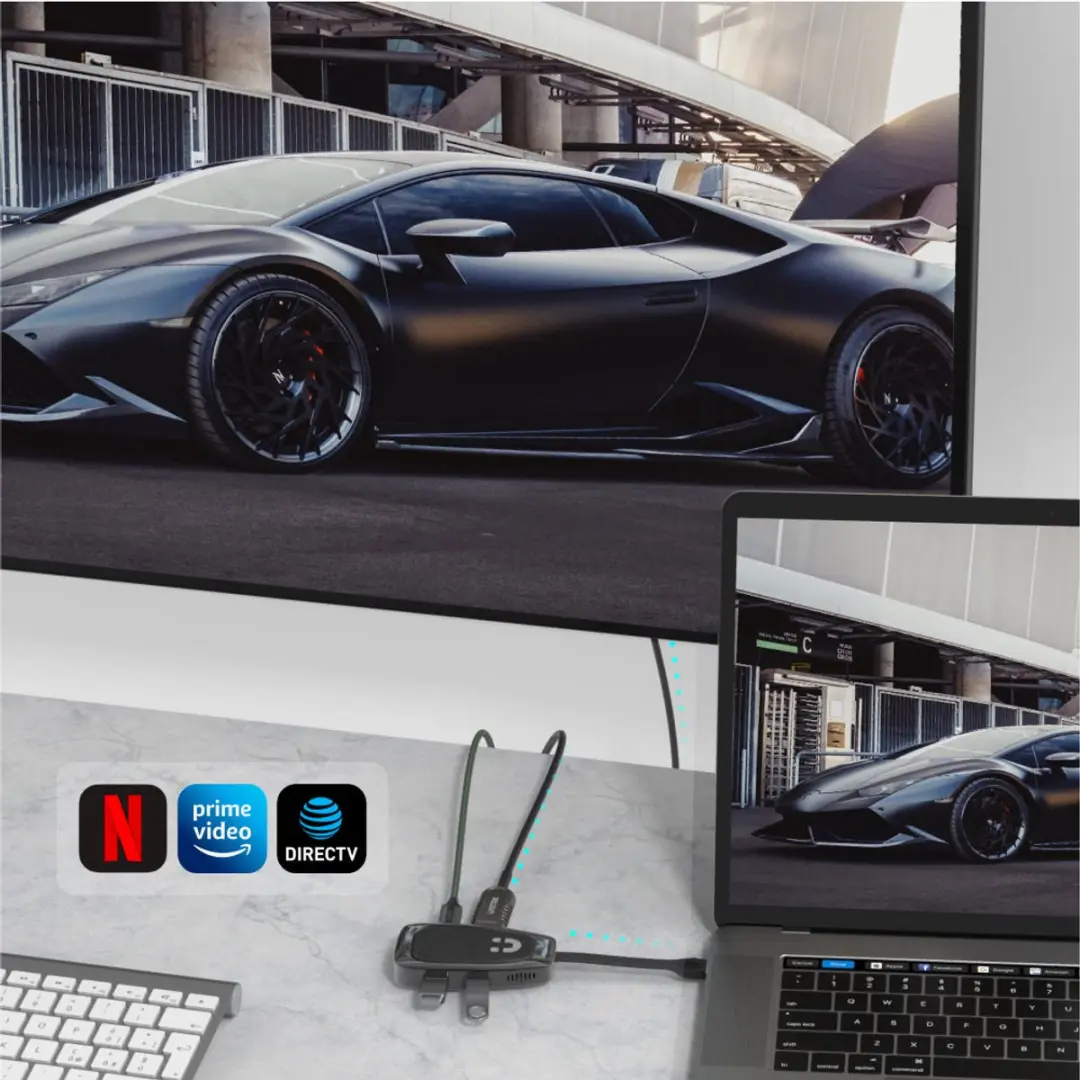 Unitek D1053A USB-C Hub - 10Gbps HDMI 4K PD 100W - Zwart