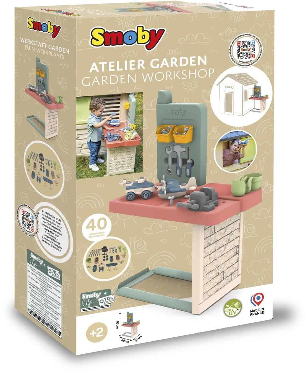 Smoby DHZ Werkbank Speeltoestel Multicolor - 39 Accessoires - afbeelding 6 van 6