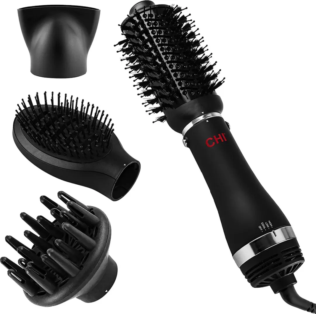 Chi Natural Life Volumizer 4-in-1 Blowout Brush CA7557EU - Zwart
