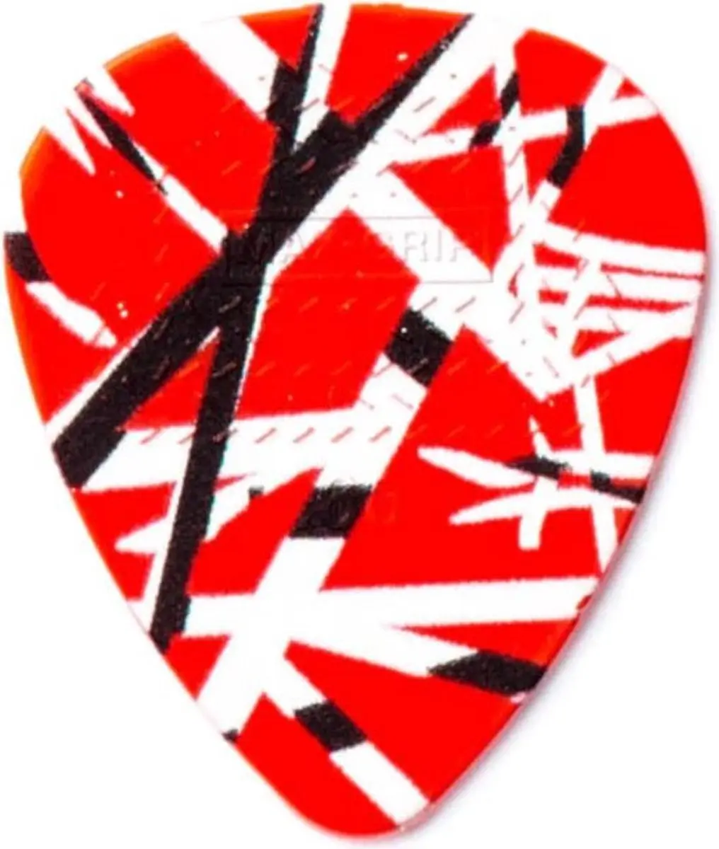 Dunlop EVHP02 Eddie Van Halen Plectrum 0,60mm - Rood/Zwart/Wit