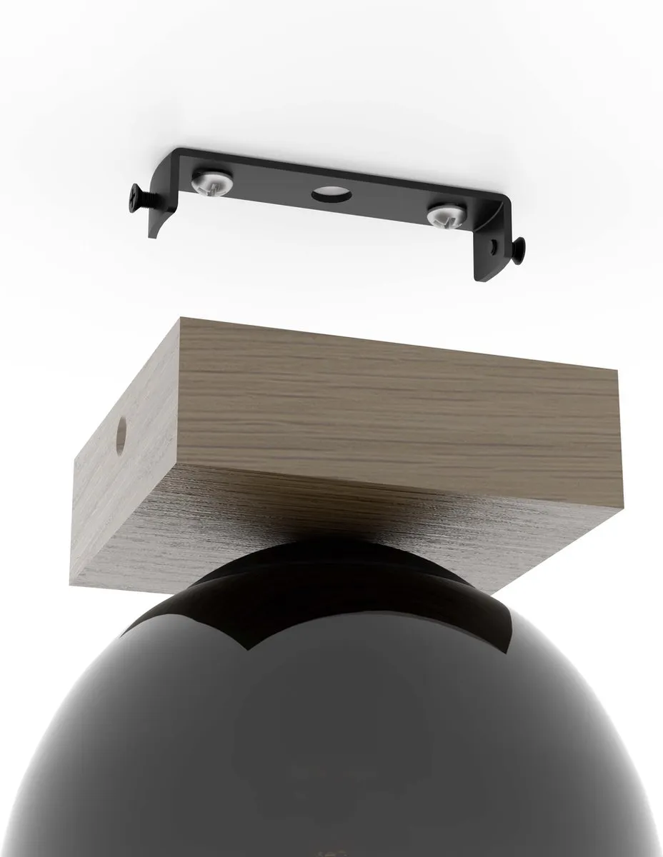 Eglo Filago Plafondlamp E27 - 20 cm - Bruin/Zwart