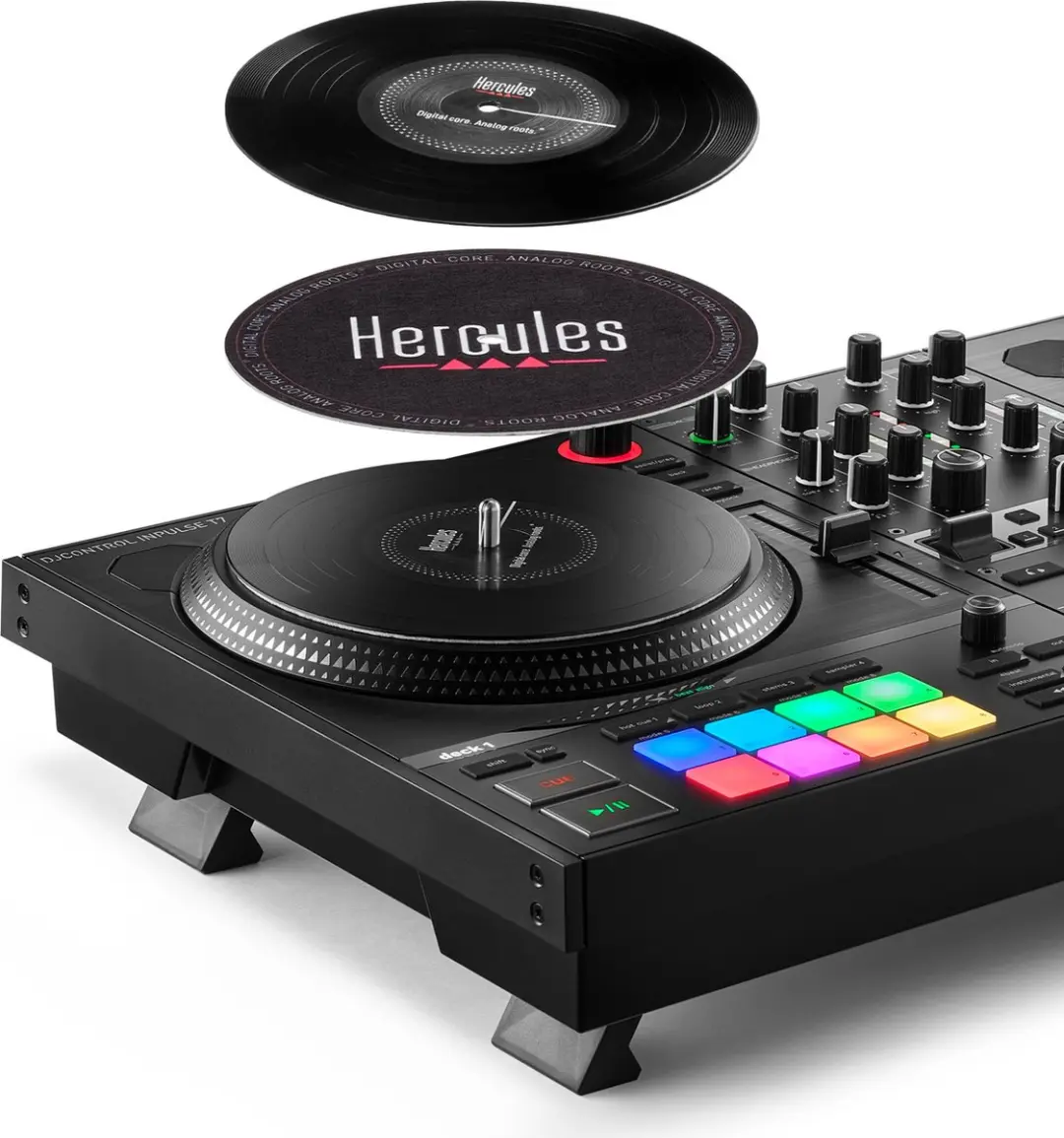 Hercules DJControl Inpulse T7 DJ Controller - 2 Kanalen - 16 RGB Pads - Zwart - afbeelding 6 van 6