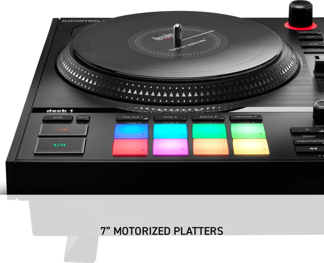 Hercules DJControl Inpulse T7 DJ Controller - 2 Kanalen - 16 RGB Pads - Zwart