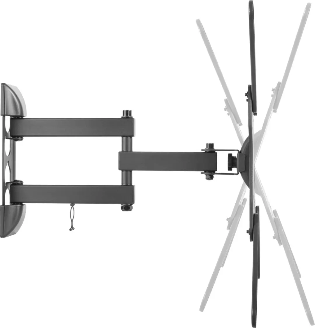 Deltaco ARM-0255 TV Beugel - Kantelbaar & Draaibaar 23-55" - 30kg - Zwart - afbeelding 6 van 6