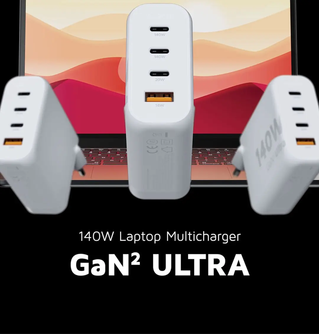 Xtorm GaN2 Ultra XEC140 USB-C Adapter 140W - 4 Poorten