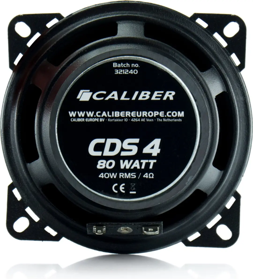 Caliber Auto 10cm 2-Weg Coaxiale Luidsprekers 160W - Zwart
