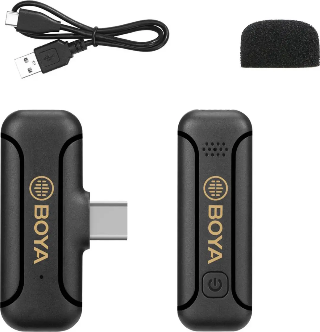 Boya BY-WM3T2-U1 Draadloze Microfoon - Accu - Zwart
