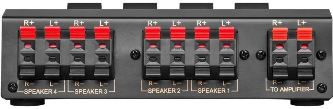 Goobay Speaker Schakelbox 4-voudig - Zwart