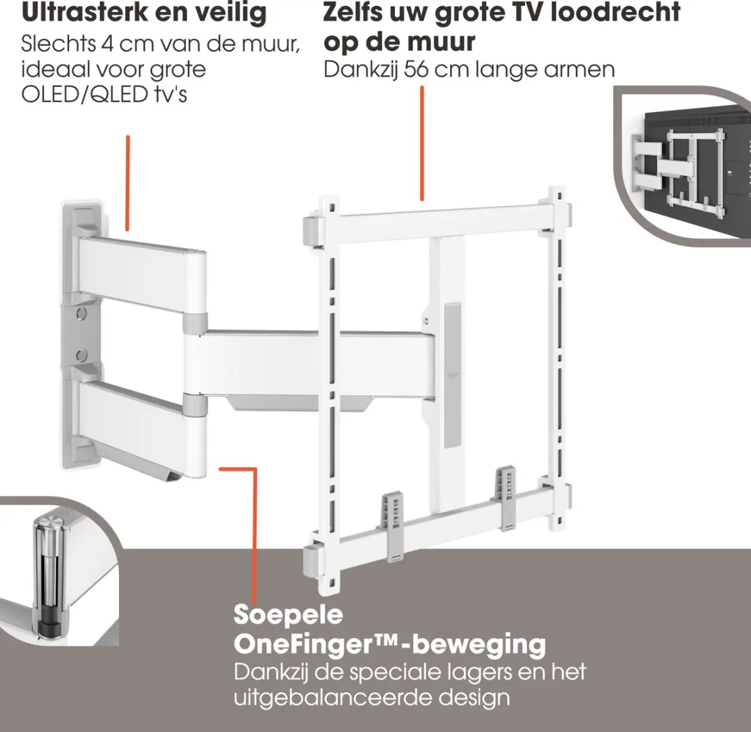 Vogel's ELITE TVM 5445 Draaibare TV-Beugel 32-65" - Wit