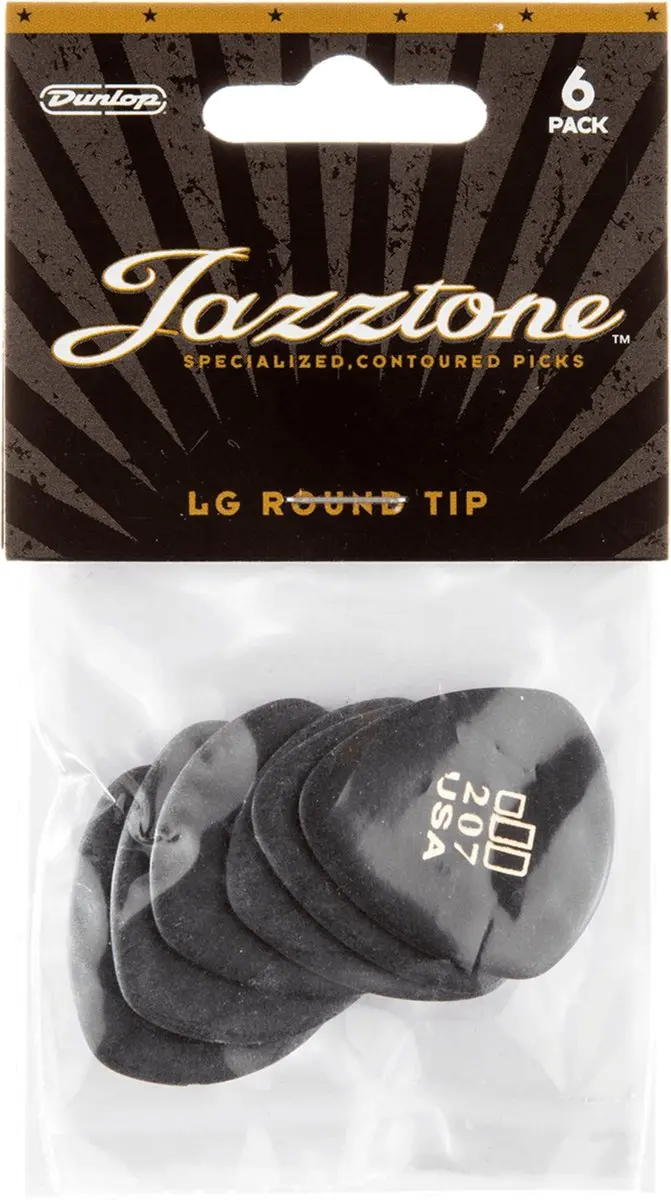 Dunlop Jazztone 207 Plektrum 6 Stuks