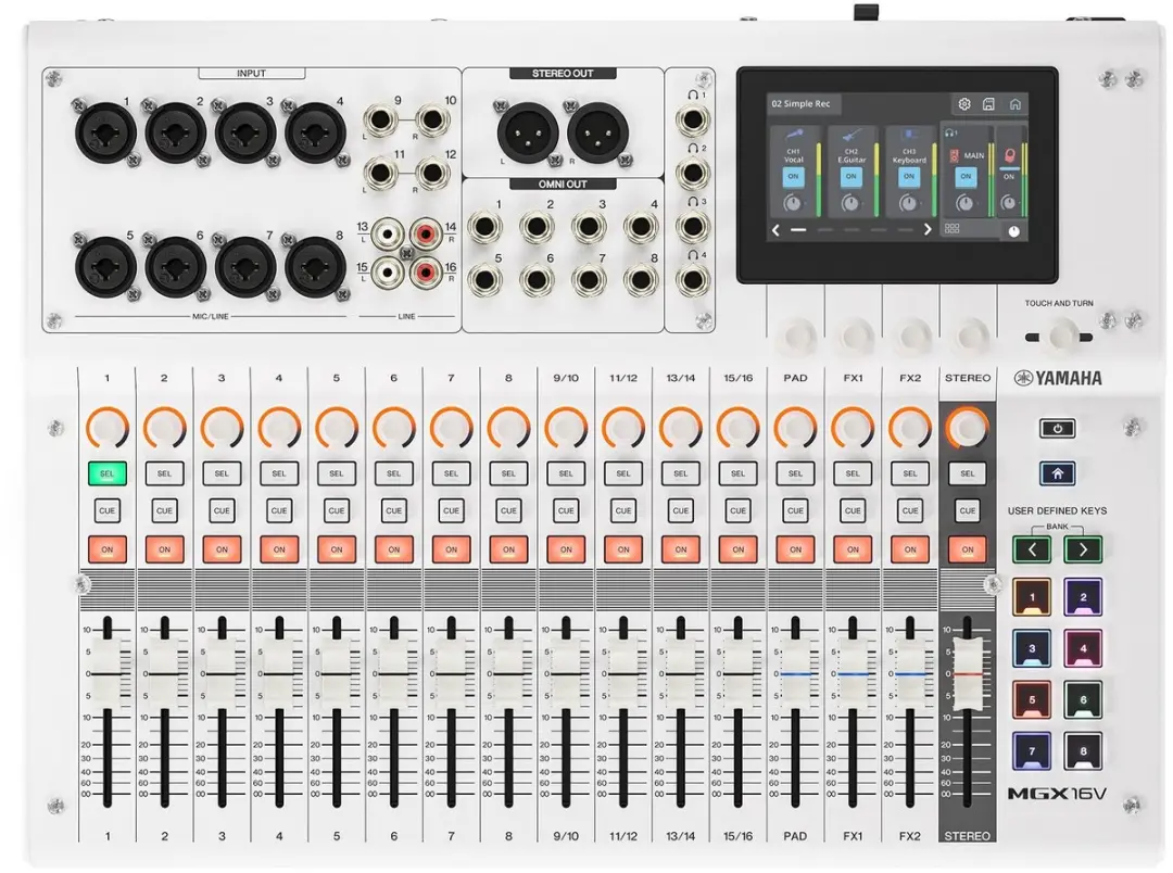 Yamaha MGX16V Digitaal Mengpaneel 22 Kanalen - Wit