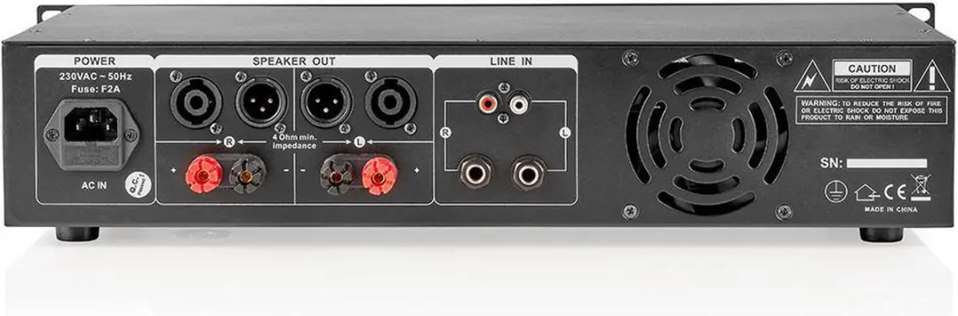 Nedis PA-Versterker AAMP16120BK - 2x150W @4Ω - 2 Kanalen - 2U